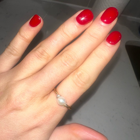 David Yurman Gold and Pearl Ring - Picture 5 of 6